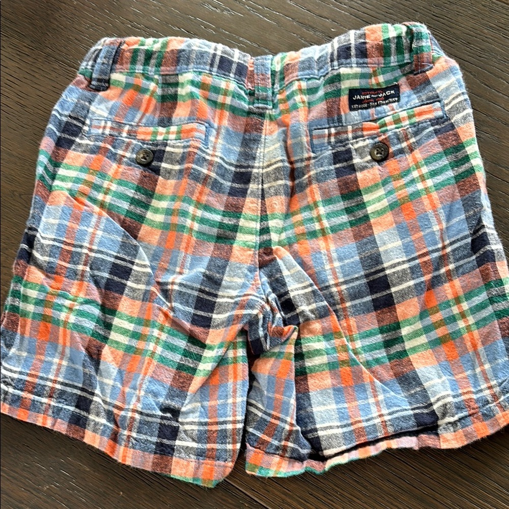 Janie and Jack Multicolor Plaid Shorts
